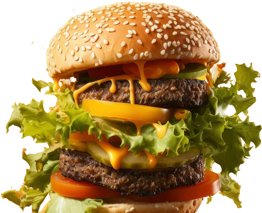 View Delicious Burger With Buns Cheese